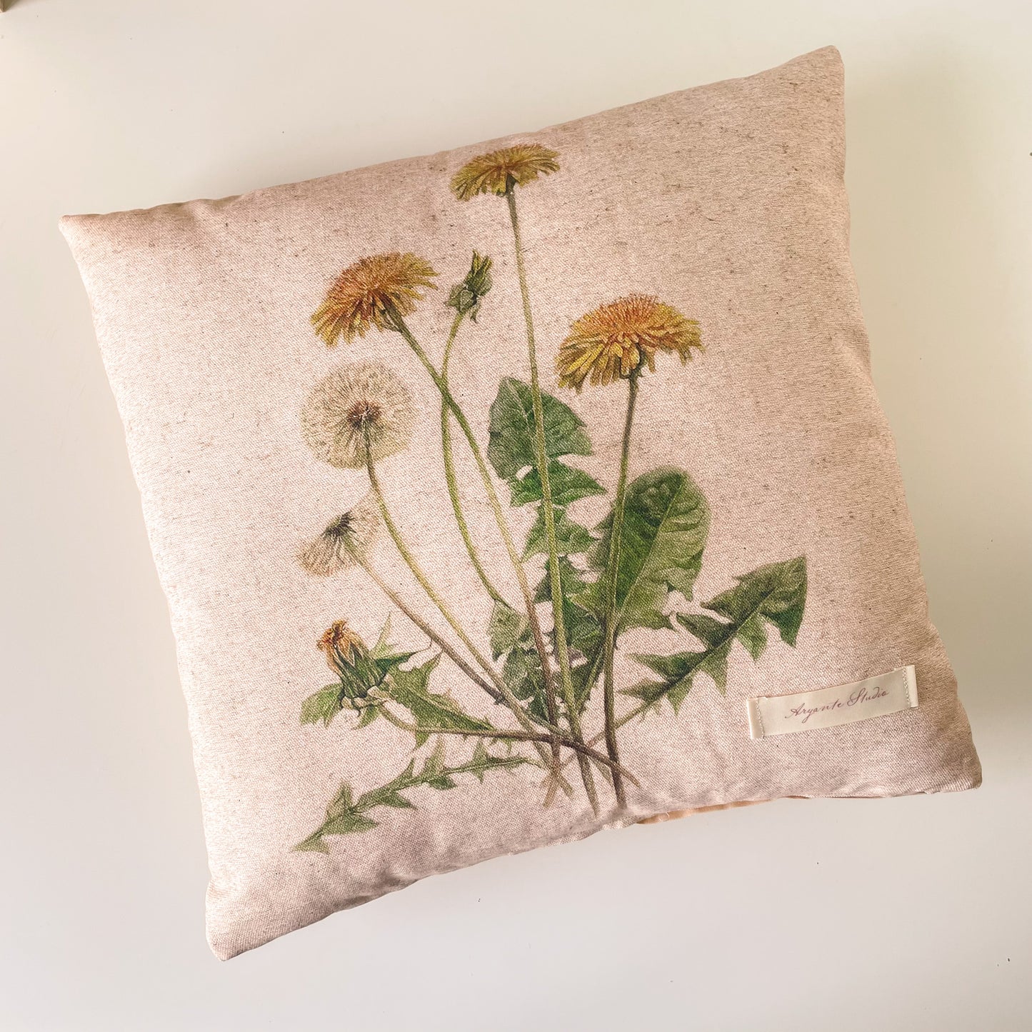 Taraxacum officinale bavlněný povlak na polštář 45x45