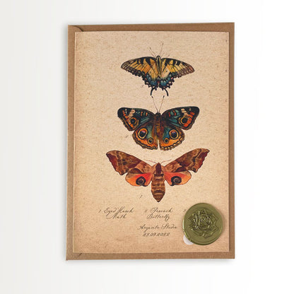 Butterflies Greeting Card + Wax Seal