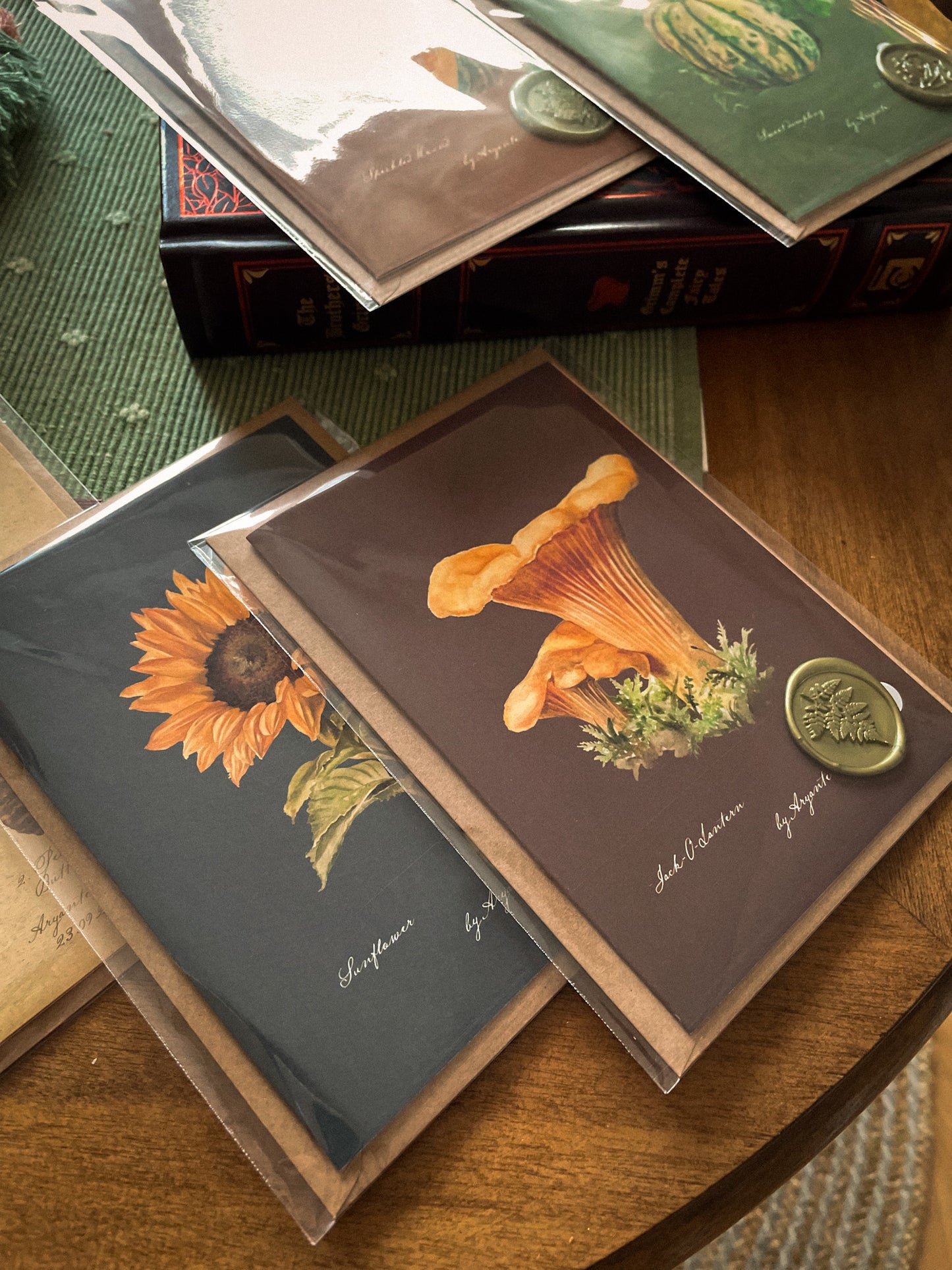 Sweet Dumpling Pumpkin & Dragonfly Greeting Card + Wax Seal