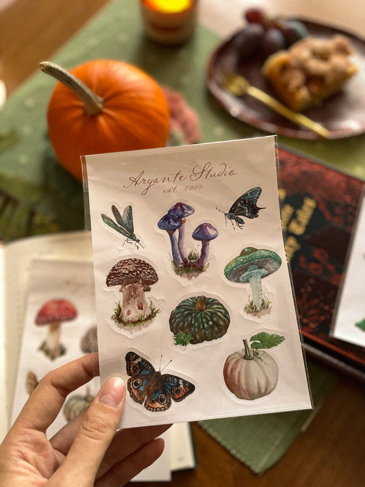 Green Autumn Sticker Set