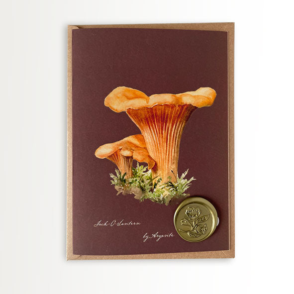 Jack-O-Lantern Greeting Card + Wax Seal