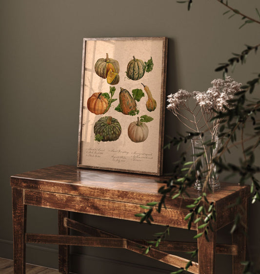 Pumpkin Patch Vintage Poster Print