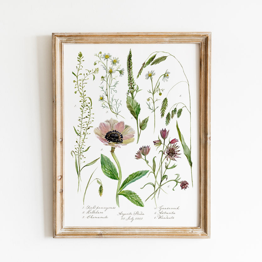 Wildflowers Vintage Poster Print