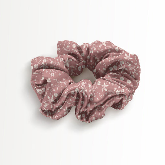 Soft Pink Romantic Cotton Scrunchie